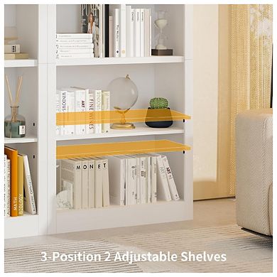 5-Tier Open Bookshelf for Home Office, Modern Wooden Book Shelf with Anti-Tip Design