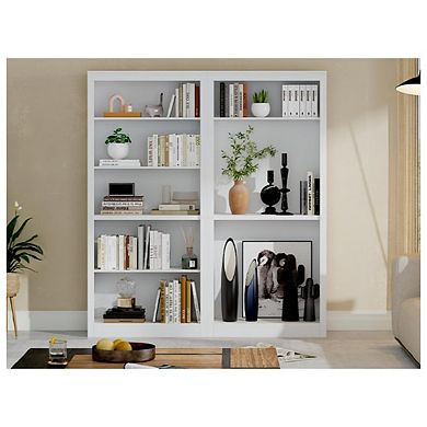 5-Tier Open Bookshelf for Home Office, Modern Wooden Book Shelf with Anti-Tip Design