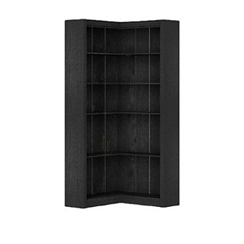 Corner Bookshelf with 5 tier Display Shelf, Large Corner Bookcase with L-Shaped