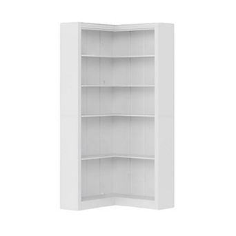 Corner Bookshelf with 5 tier Display Shelf, Large Corner Bookcase with L-Shaped