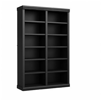 74.5" Tall Bookshelf with Double Storage, Extra Wide Bookshelf, 6 tier Double Wide Book Shelf