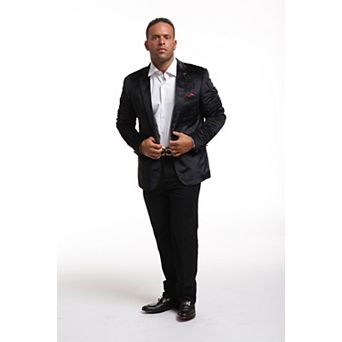 Elie Balleh Mens Slim Fit Velvet Sports Coat Jacket