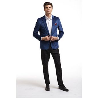 Elie Balleh Mens Slim Fit Velvet Sports Coat Jacket