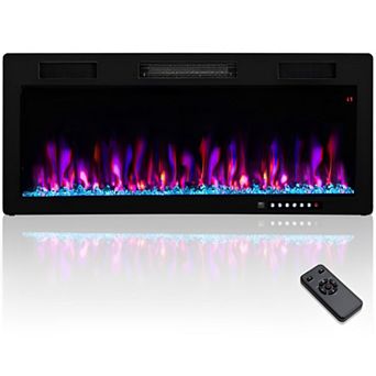 40/50/60” Recessed Wall-Mounted Electric Fireplace for 2x6 Stud Walls - 40”