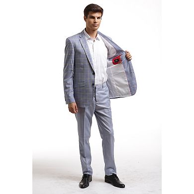 Elie Balleh Men's Slim Fit Plaid Suits