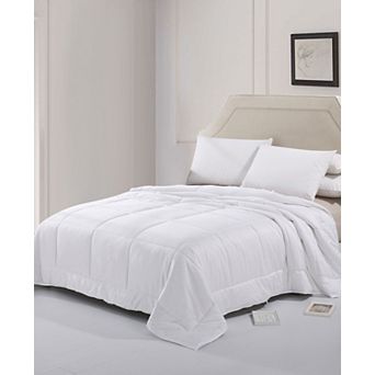 Cheer Collection Luxury Silk Comforter, 50%, Silk 50% Down Alternative, All-Season & Hypoallergenic