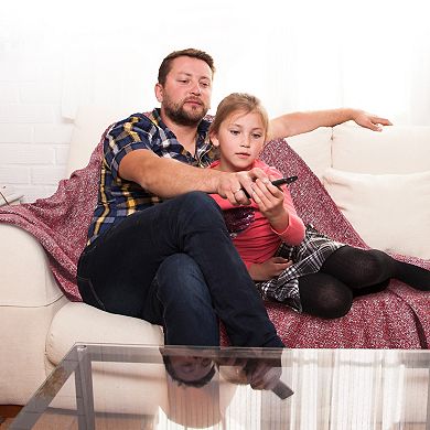 Cheer Collection Ultra Soft Knit Throw Blanket with Fringe Edges Lightweight and Cozy 50 x 60 Inches