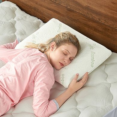 Cheer Collection Latex Memory Foam Pillow for Breathable Cool Sleep and Head Neck Support