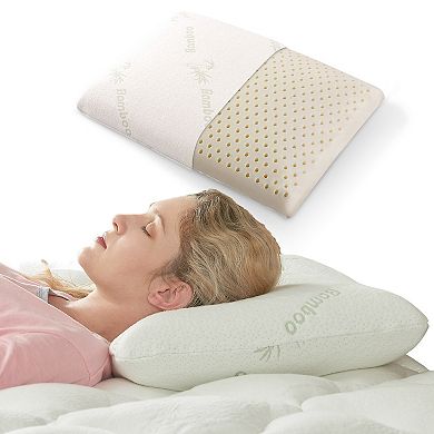 Cheer Collection Latex Memory Foam Pillow for Breathable Cool Sleep and Head Neck Support