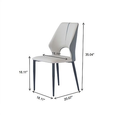 Upholstered Dining Chairs Set, Modern PU Leather Dining Room Kitchen Chair