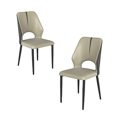 Upholstered Dining Chairs Set, Modern PU Leather Dining Room Kitchen Chair