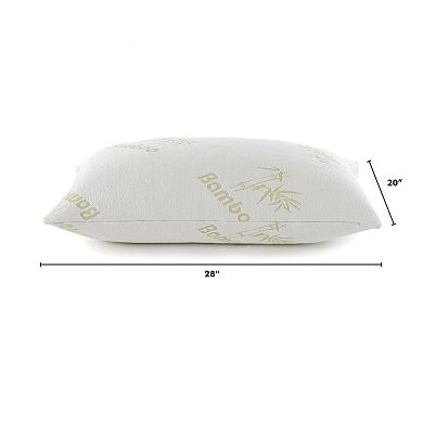 Cheer Collection Shredded Memory Foam Pillow with Washable Cover