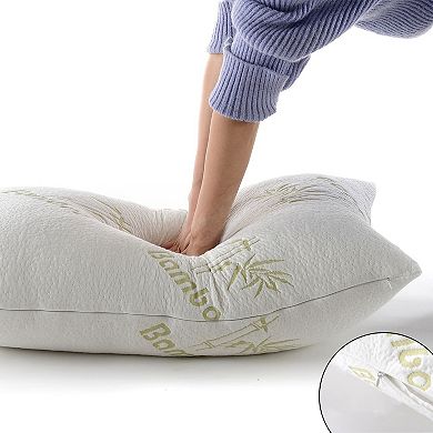 Cheer Collection Shredded Memory Foam Pillow with Washable Cover