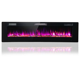 60 in Ultra-thin Electric Fireplace with Remote Control and Timer Function