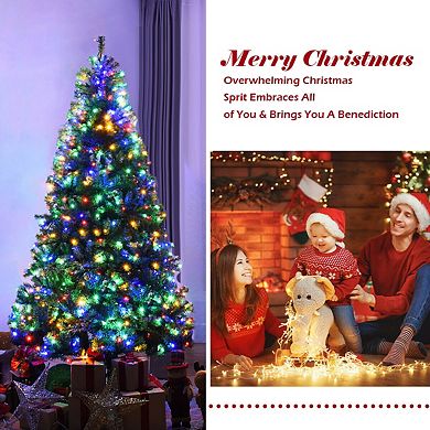 7FT Premium Hinged Artificial Christmas Tree with Lush Branches