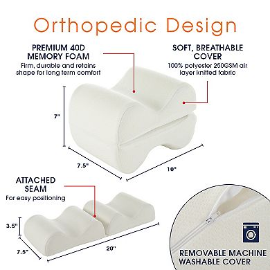 Cheer Collection Memory Foam Knee Pillow