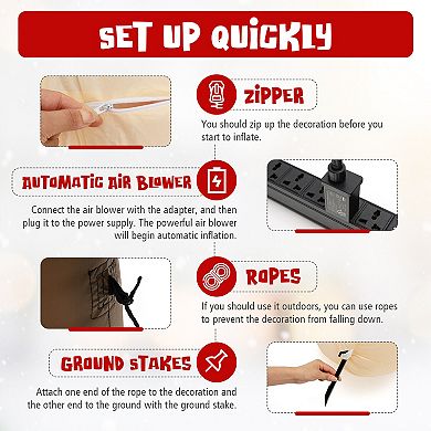 6.7FT Inflatable Nativity Scene Christmas Decoration with LED Lights