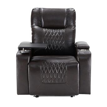 Whisen Electric Power Lift Recliner with USB Charging Port, 2 cup Holders and 360° Swivel Tray Table