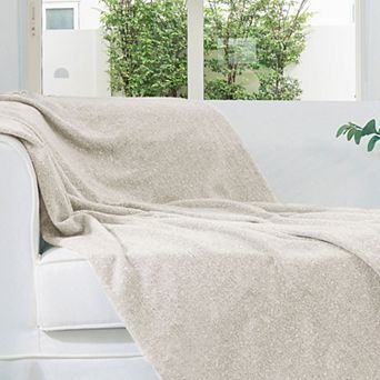 Cheer Collection Ultra Soft Knit Throw Blanket with Fringe Edges Lightweight and Cozy 50 x 60 in