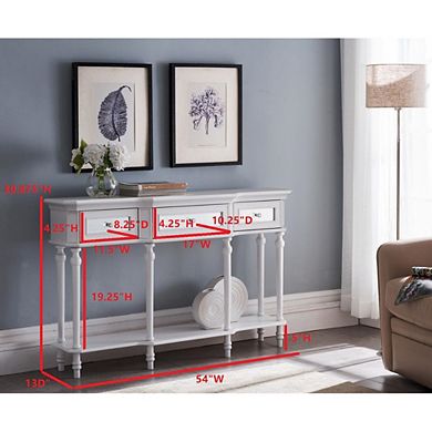 Narod Traditional 3-Drawer Console Table