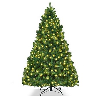 7FT PVC Artificial Christmas Tree with LED Illumination