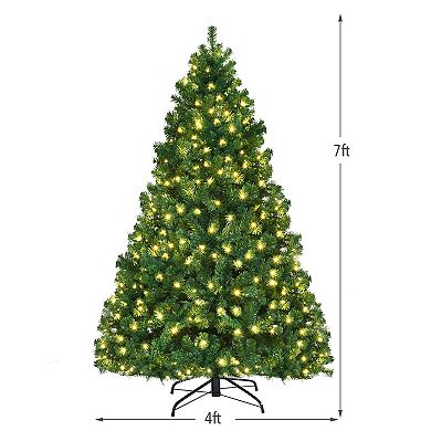 7FT PVC Artificial Christmas Tree with LED Illumination