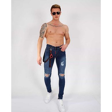 Elie Balleh Modern Slim Fit Ripped Skinny Jeans