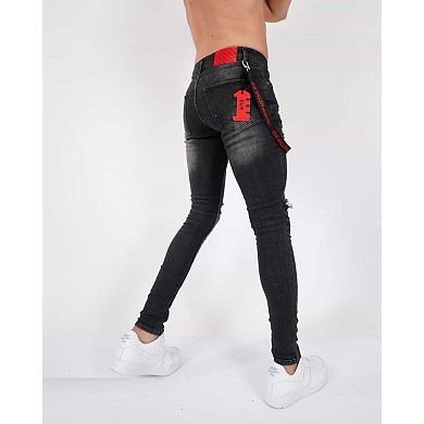 Elie Balleh Modern Slim Fit Ripped Skinny Jeans