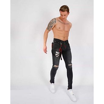Elie Balleh Modern Slim Fit Ripped Skinny Jeans