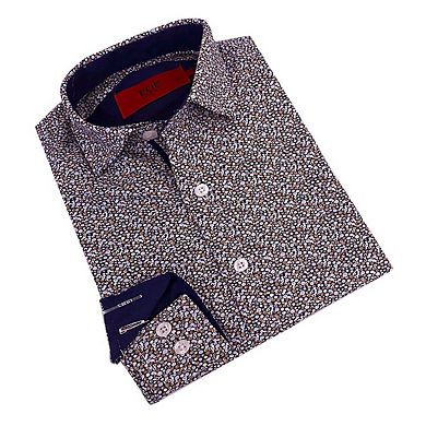 Elie Balleh Boys Slim Fit Printed Short Sleeve Shirt