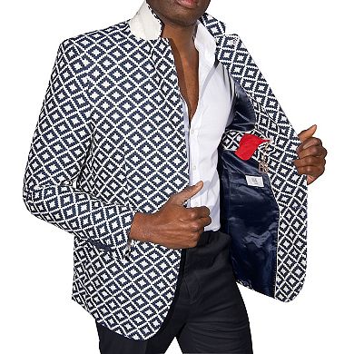 Elie Balleh Mens Slim Fit Postage Stap Sports Coat Jacket