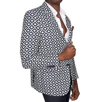 Elie Balleh Mens Slim Fit Postage Stap Sports Coat Jacket