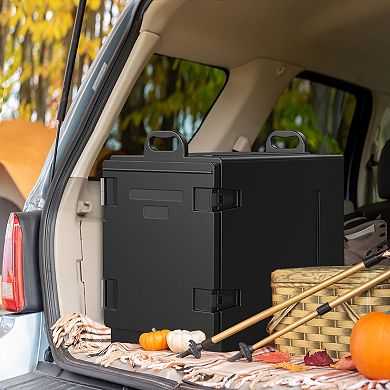 81-Quart End-Loading Insulated Food Pan Carrier - Black