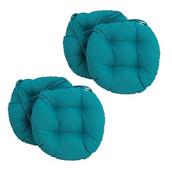Blazing Needles 16-inch Outdoor Spun Polyester Tufted Chair Cushion (Set of 4)