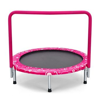 36 Inch Kids Mini Trampoline Rebounder with Covered Handrail