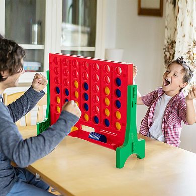 Jumbo 4-to-Score Connect Game Set with Carrying Bag and 42 Coins