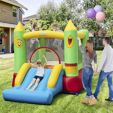 Inflatable Bounce House With Slide and 480W Blower for Kids