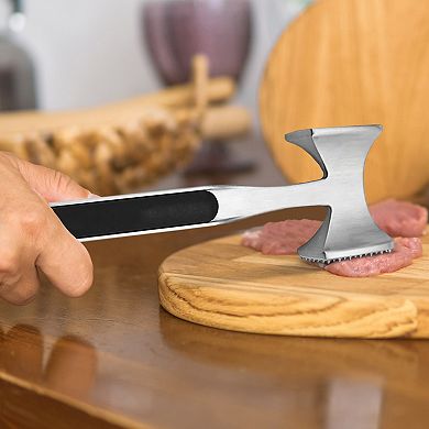 Cheer Collection Multi Sided Meat Tenderizer Mallet for Pounding Chicken Beef Pork and More