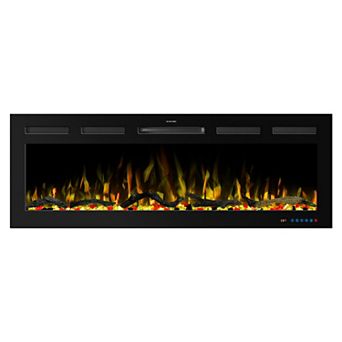 50" Wall-Mount and Insert Smart Adjustable Electric Fireplace with Remote
