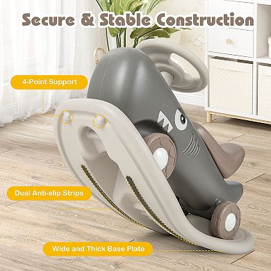 Convertible Rocking Horse and Sliding Car with Detachable Balance Board
