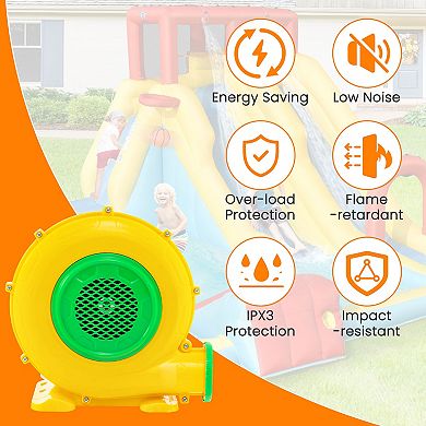 680W Air Blower Air Pump Fan with Convenient Handle and Ground Stakes-680W