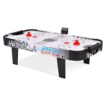 42-Inch Air-Powered Hockey Table with Electronic Scoring and 2 Pushers