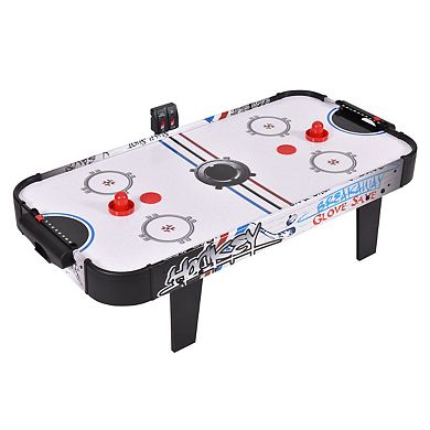 42-Inch Air-Powered Hockey Table with Electronic Scoring and 2 Pushers