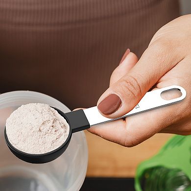 Cheer Collection Measuring Cups and Spoons Set with Stainless Steel Handles for Precise Cooking