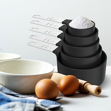 Cheer Collection Measuring Cups and Spoons Set with Stainless Steel Handles for Precise Cooking