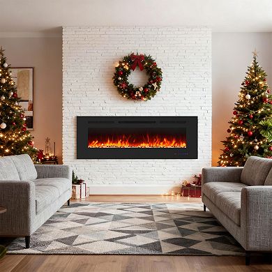 iHomeadore 50" Wall-Mount and Insert Adjustable Electric Fireplace with Remote