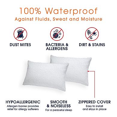 Cheer Collection Terry Water Proof Pillow Protectors (set Of 2) - Assorted Sizes