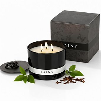 Clove Scent 3-Wick Scented Candle With Zinc Alloy Lid - 12.35 oz