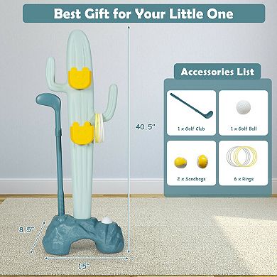 3-in-1 Cactus Sports Activity Center with Golf and Ring Toss