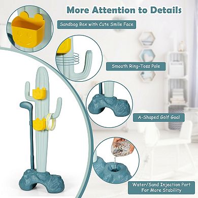 3-in-1 Cactus Sports Activity Center with Golf and Ring Toss
